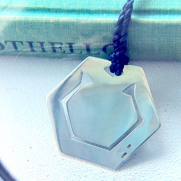 Vintage Sterling Silver Book Mark with Blue Tassel - Picture 2 of 6